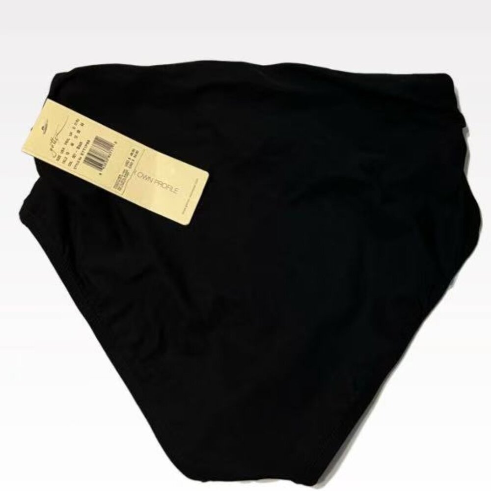 Profile by Gottex Women's Ruched High Waist Swimsuit Bottom Black US10 - Picture 2 of 9